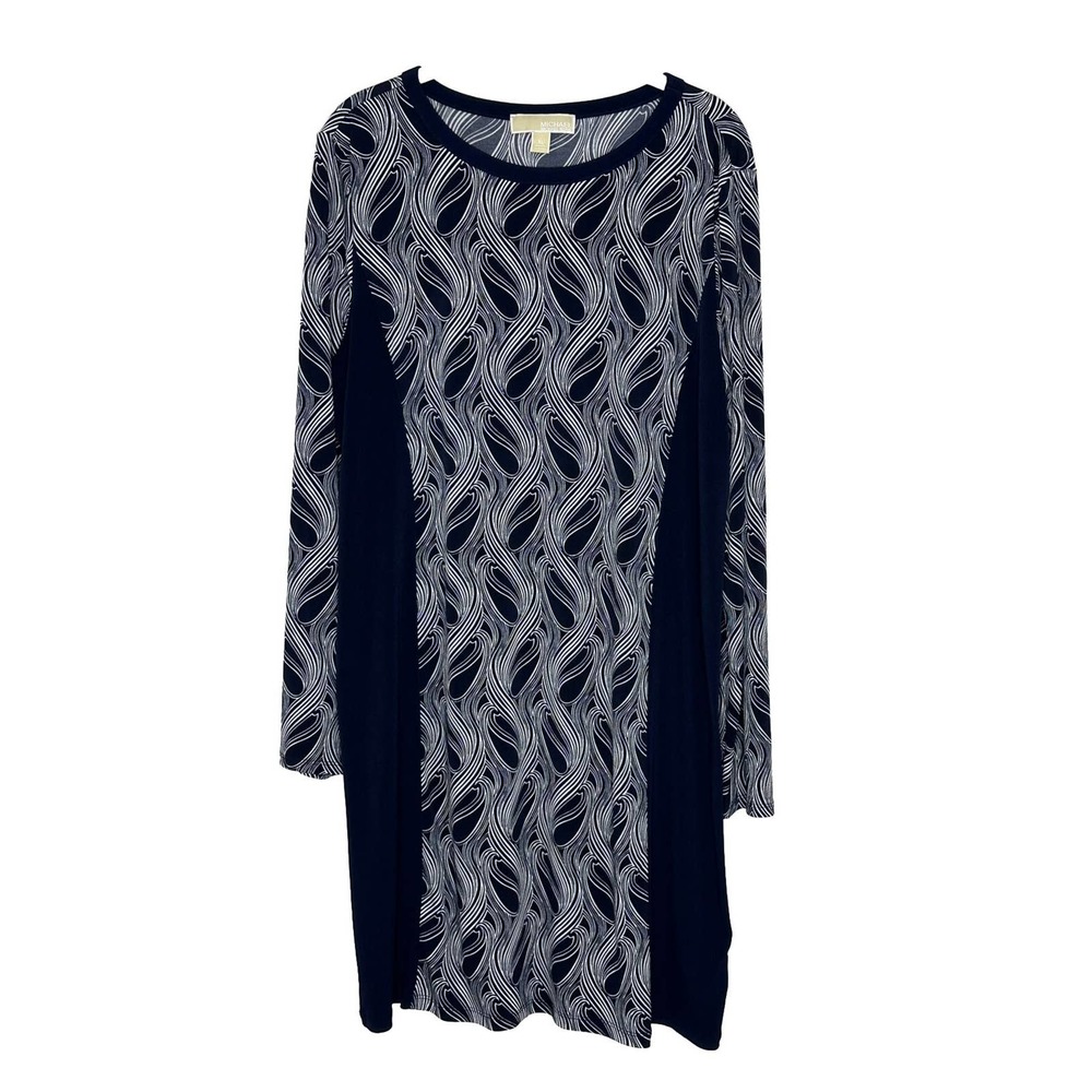 Michael Kors Navy and White Long Sleeve Women’s Dress